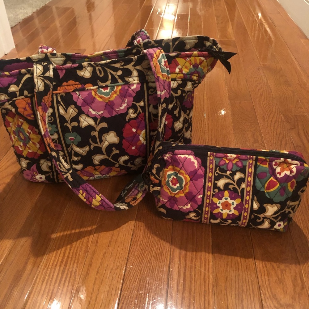 Vera Bradley Suzani print purse and makeup bag!!